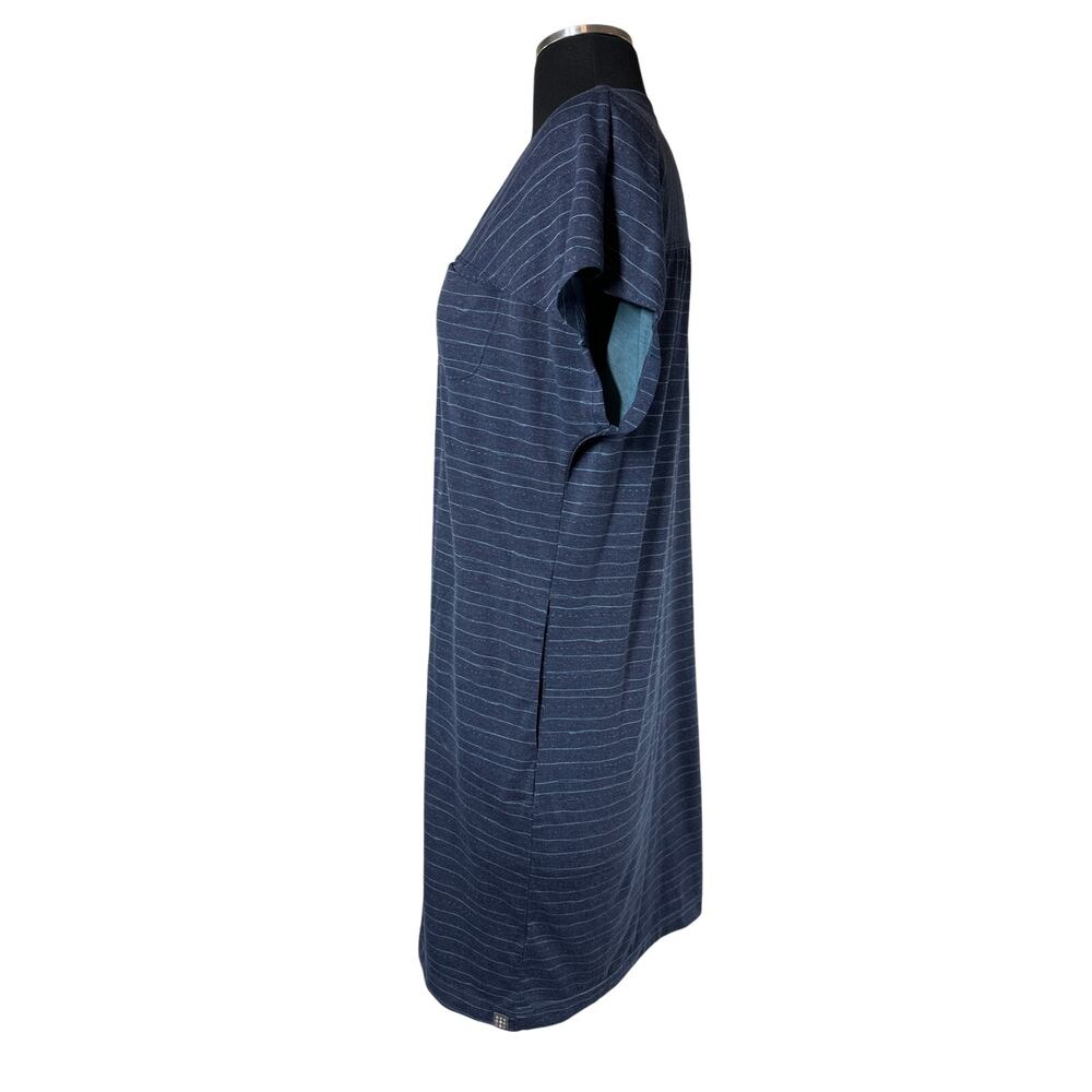 Title Nine Hiolani T-Shirt Dress Blue Mizikuru Print Golf Stretch Knee Length L - Picture 6 of 12
